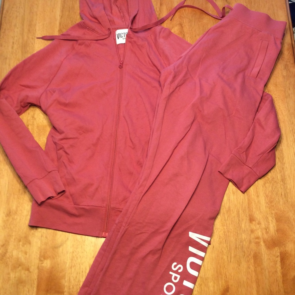 🎀 Set VICTORIAS SECRET Sweat PANT Hoodie JACKET S